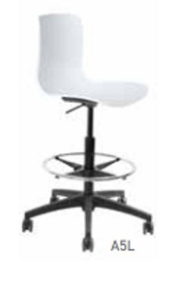 Image for ACTI DRAFTING CHAIR- NYLON BASE WITH STANDARD CASTORS AND FOOTRING- WHITE POLY PROP SHELL from SBA Office National - Darwin